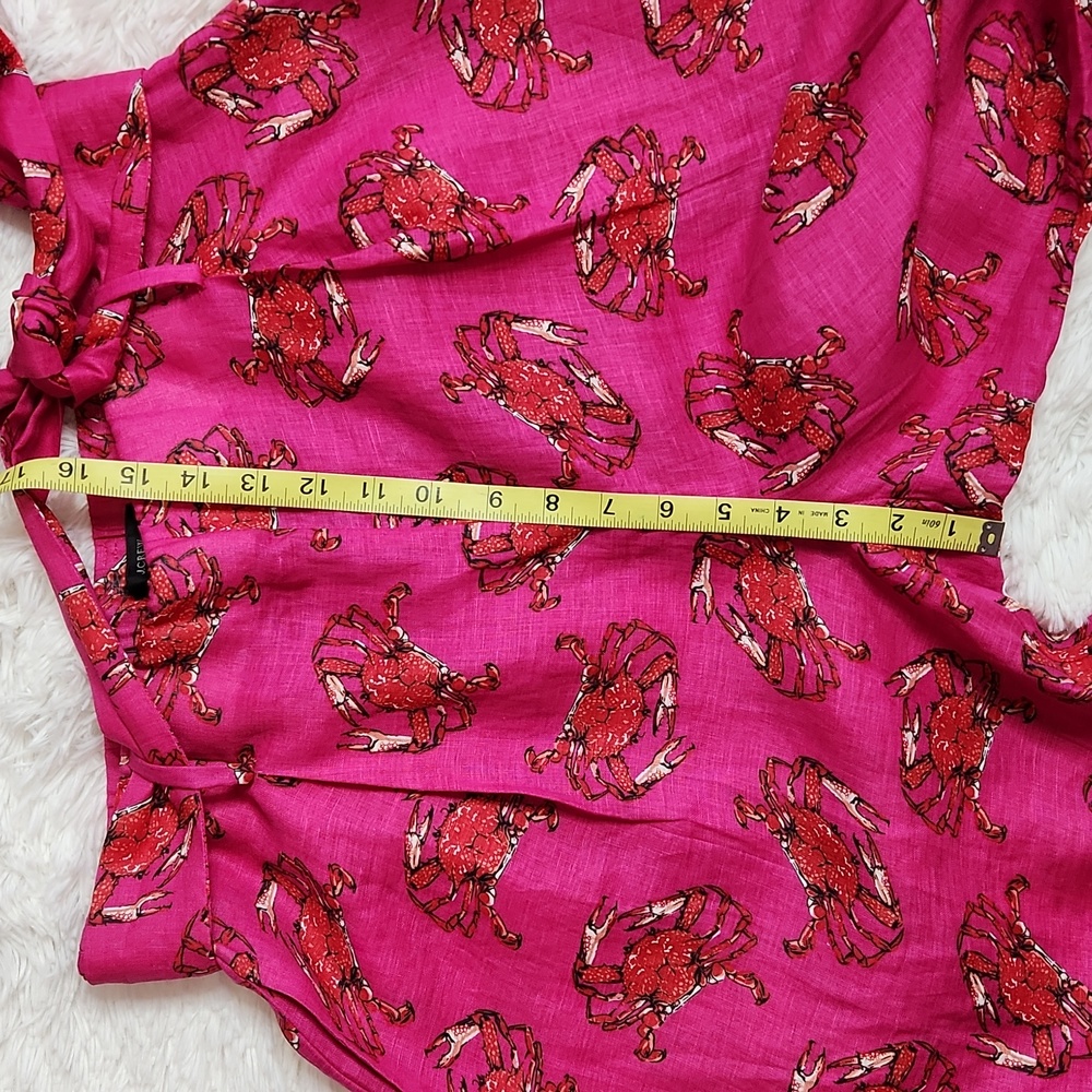 J Crew Womens Tie-waist Linen Pants in Ratti King Crab Print 12 - Picture 15 of 16